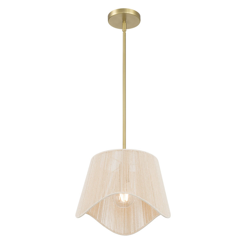Luminaire suspendu 1 lumière Tulara, Laiton rétro