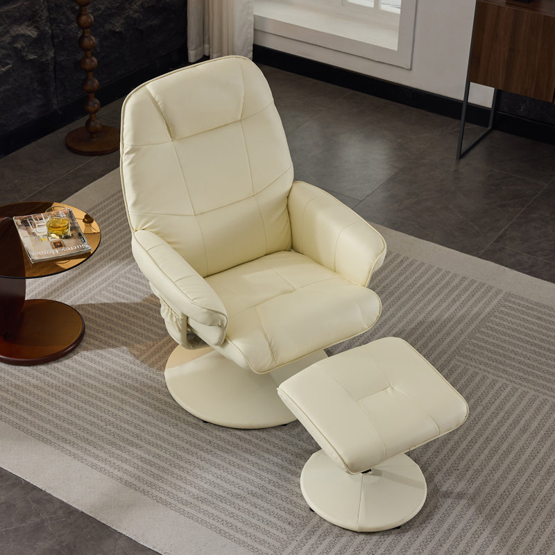 011-Massage Recliner Chair With Ottoman, Beige