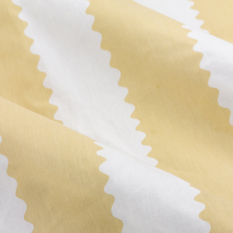Room Darkening Curtain Panel Pair, Yellow/White, 117cm Width x 183cm Drop