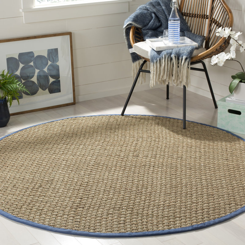 Campbellton Natural Fiber Seagrass Solid Color Rug, Square 8'