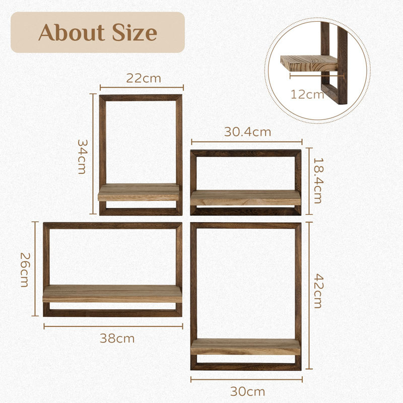 Buntine Floating Shelf, Light Brown