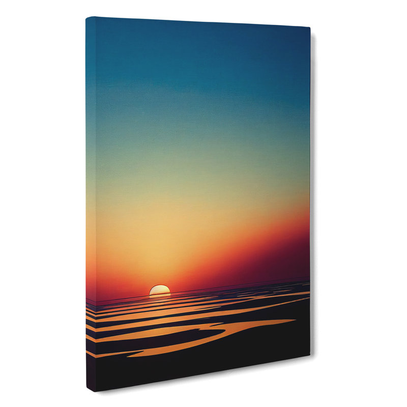 XV1022-3941X Shimmering Sunset - Print, No Matte, 50cm H x 35cm W, Wrapped Canvas