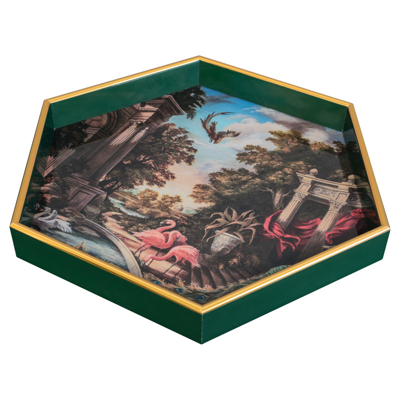 LLB- Hexagon tray - Baroque Gardens