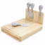 Ensemble de planche à fromage et de couteaux Asiago Zuri