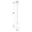 Luminaire suspendu cylindrique à 1 lumière DEL-29987806