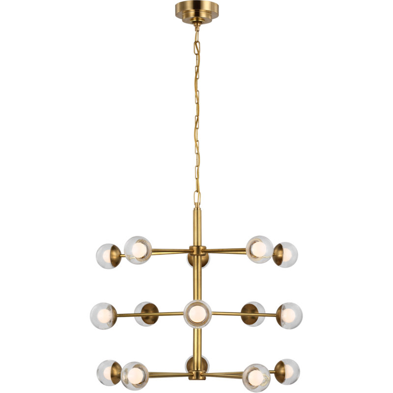 Kate Spade New York Alloway Small Barrel Chandelier, Soft Brass