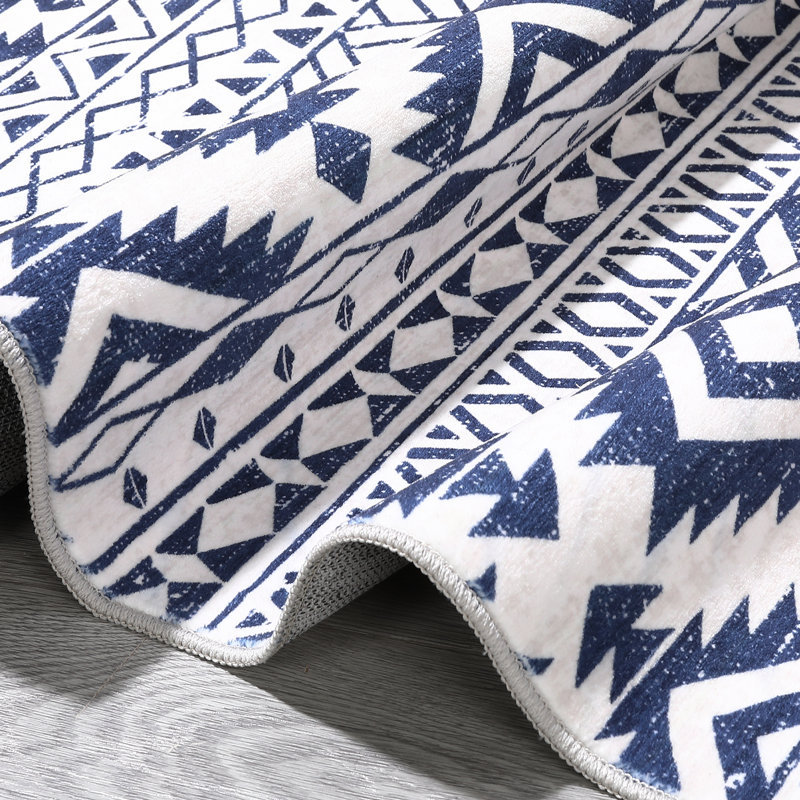 Dominek Washable Geometric Indoor Rug, Rectangle 8' x 10'