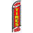 Double Sided 138'' H x 38'' W Polyester Feather Banner