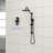 10 Inch Shower System With 5 Function Rain Hand Shower, 26.3" Slide Bar Shower Head Combo, Matte Black
