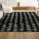 Kellman Moroccan Triangle Geometric Black/Cream Rug
