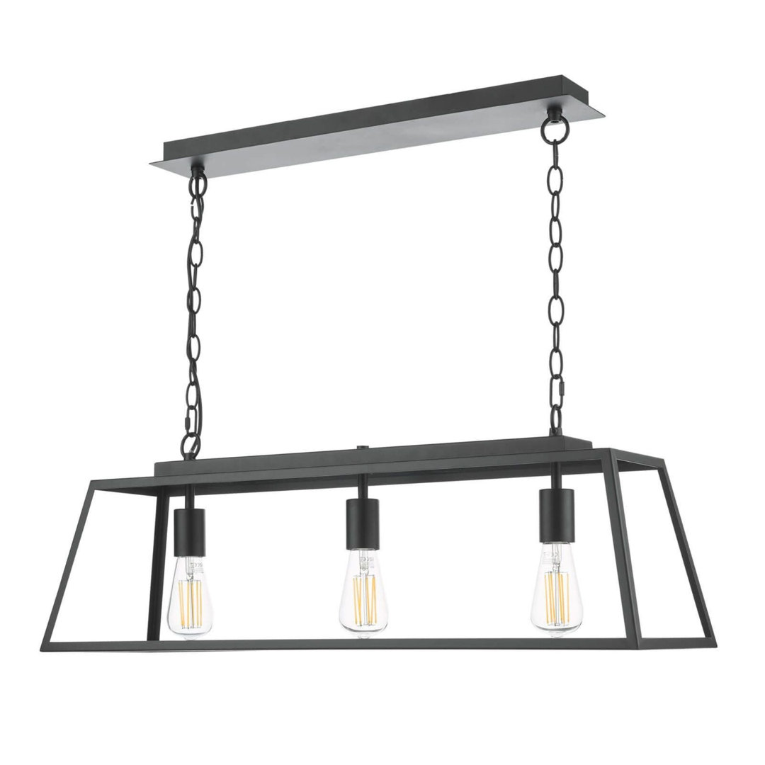 3 - Light Matte Black Kitchen Island Pendant