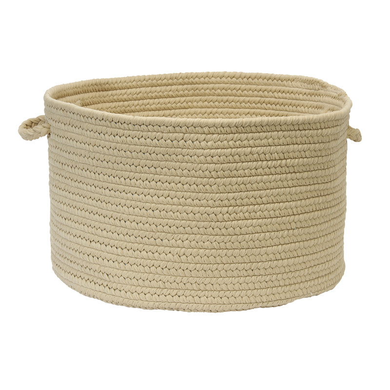 Panier de rangement tressé intérieur / extérieur, H 12 po x l 16 po x P 16 po, Lin