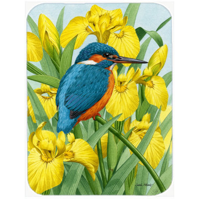 Planche à découper en verre irises caroline trésors Kingfisher