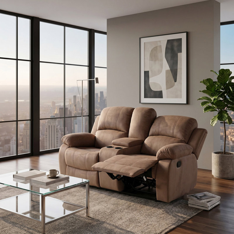 Causeuse Seese Elara, Brown Velvet