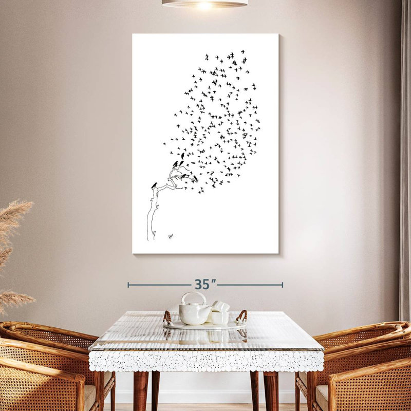 Brampt Birds Fly Away, 51" H x 34" W