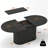 55.11"-70.86" Extendable Dining Table, With Striped Legs For Living Room & Kitchen-487664038