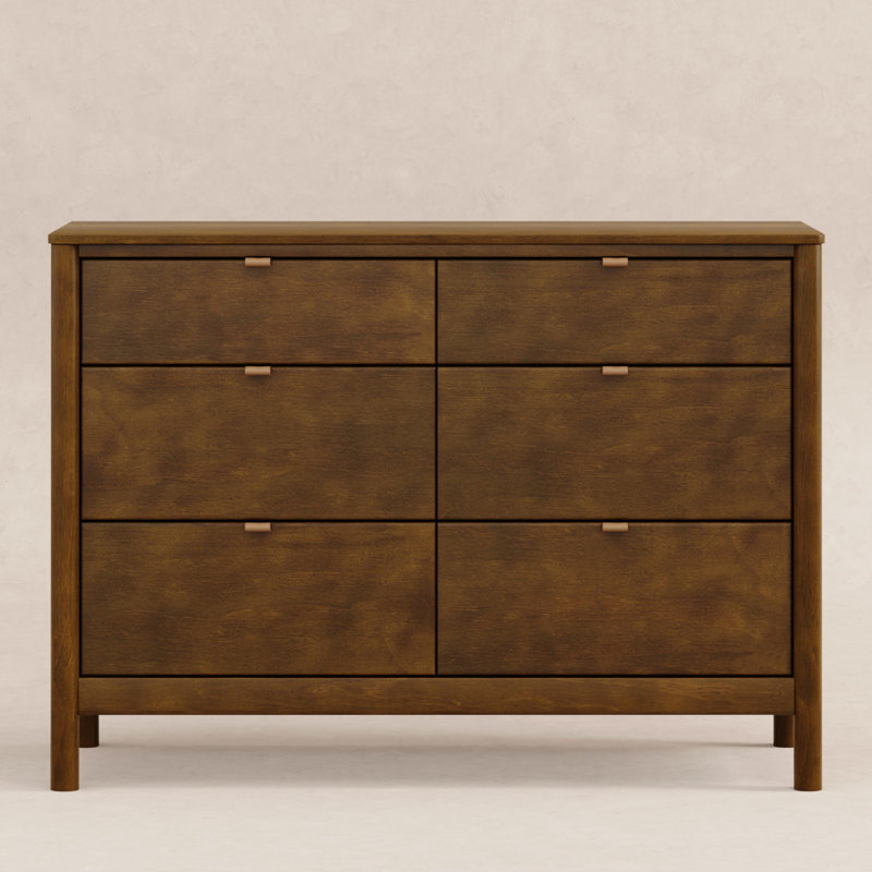 Bondi 6 Drawer Double Dresser, Brown