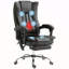 Chaise de bureau en microfibre Vinsetto, chaise d'ordinateur à haut dossier avec massage à 6 points, chaleur, hauteur réglable et repose-pieds rétractable
