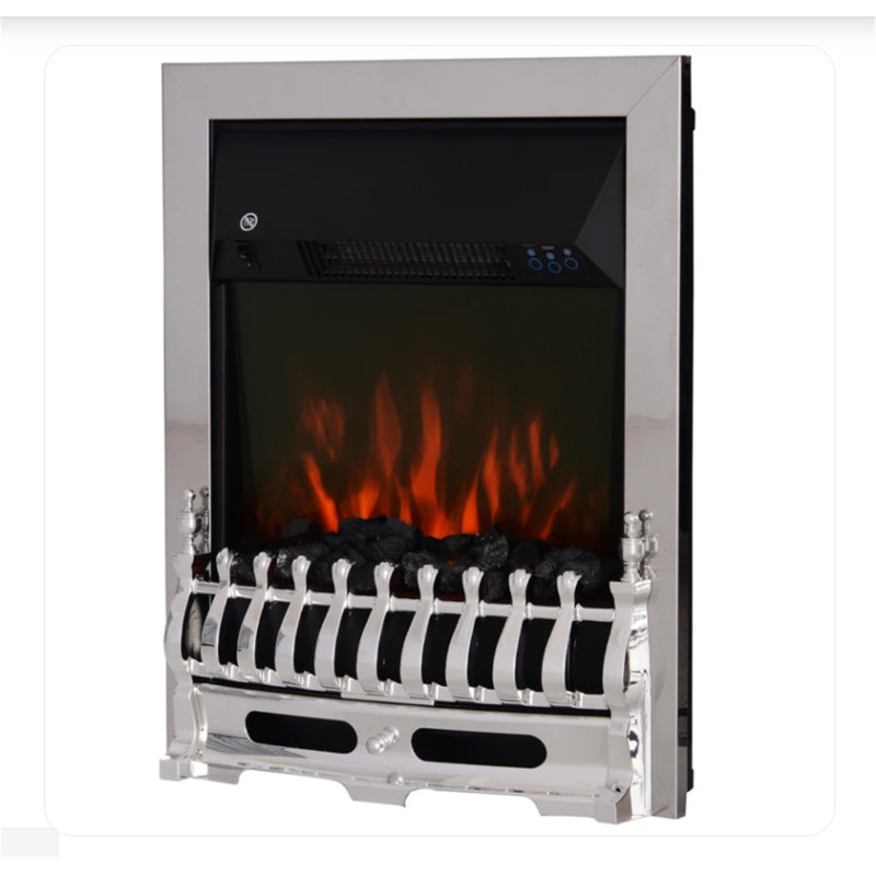 Fayette Belfry Heating 48.2cm W Silver Electric Fireplace with 6820 BTU