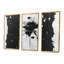 «Sudden Chaos», art mural abstrait noir et blanc, encre liquide-596557388-596557397