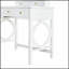 Coiffeuse compacte avec miroir réversible, coiffeuse avec tabouret, coiffeuse compacte pour petits espaces