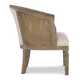 Alaraph Wood and Upholstered Barrel Cane Accent Chair