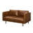 57.09'' Genuine Leather Loveseat Sofa with removable cushions-70411189