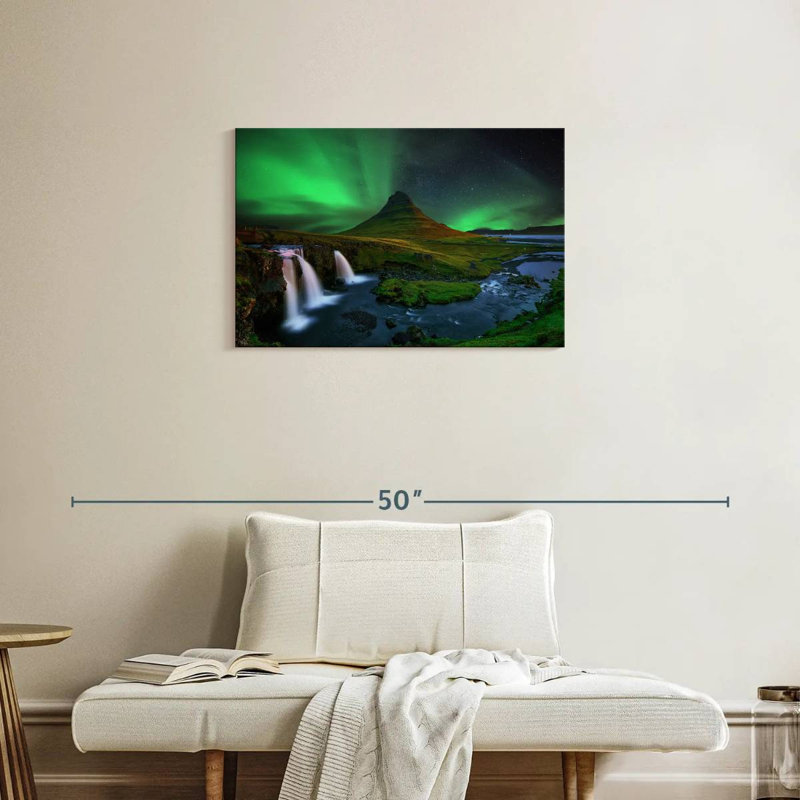 Alvord Kirkjufell - lueur verte, H 20 po x l 30 po