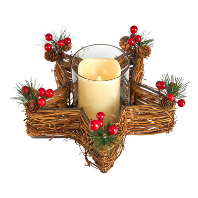 Candélabre Holiday Star Twig Berry