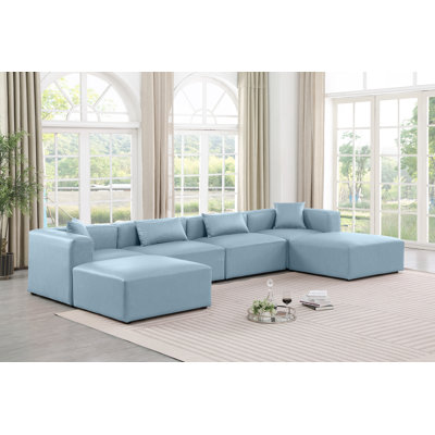 Canapé modulaire en cuir 6 pièces Vegan