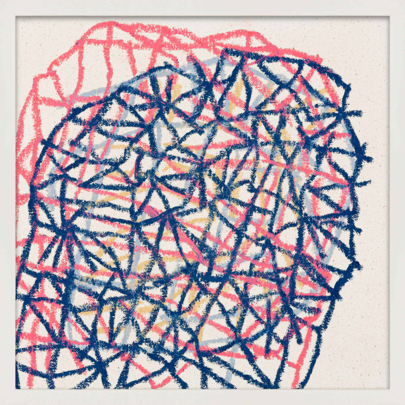 «Drewes Pink Tangle» encadré sur papier par Stephanie Dennis, Blanc, H 20 po x l 20 po x P 1,25 po