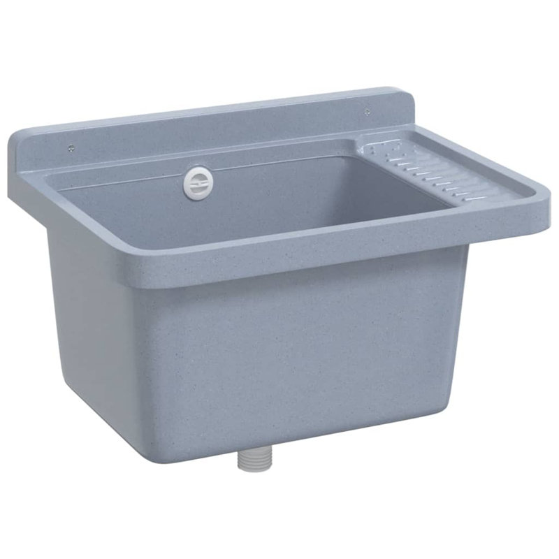 Belfry Bathroom Langlois Resin Sink, 24cm H x 35cm W x 50cm D, Grey