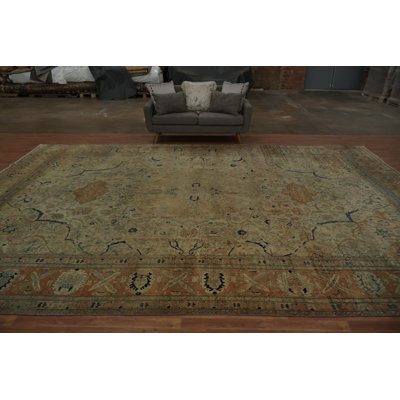 Pre-1900 Antique Vegetable Dye Traditional Rug 12x17