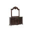 Commode de meuble de chambre à coucher avec finition cerisier et armoire inférieure à 9 tiroirs