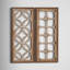 Ensemble de 2 décorations murales géométriques en bois