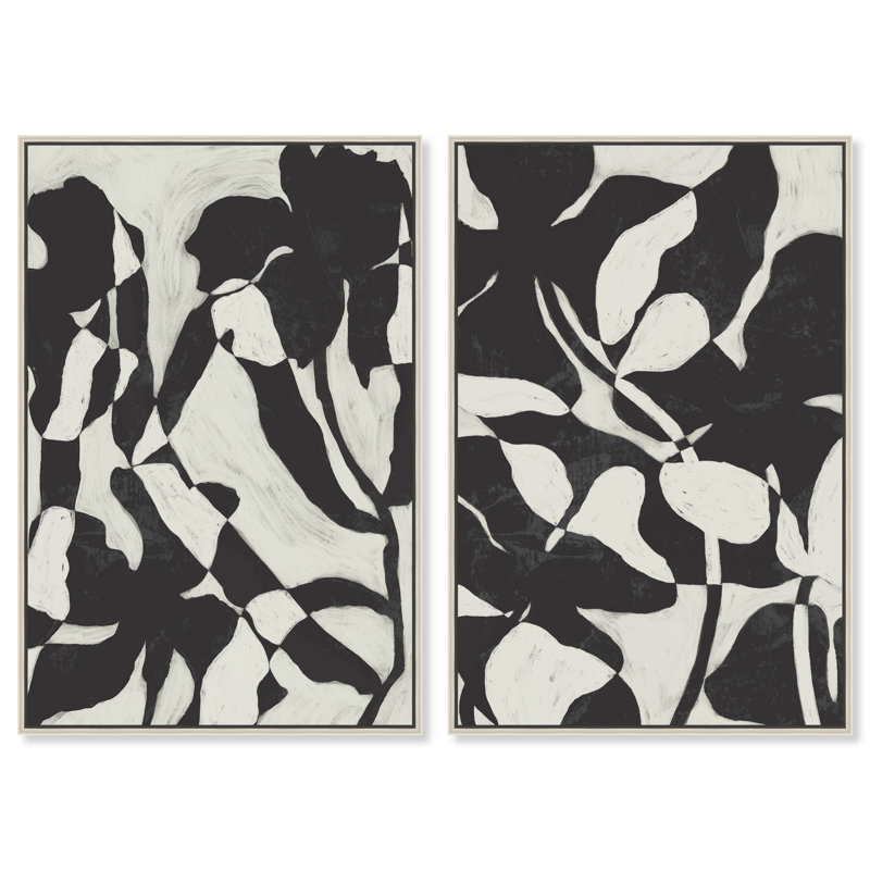 Contrast Nature Set Set by Oliver Gal, 110"H x 74"W, Silver Floater Frame