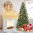 9FT Artificial Christmas Tree with LED Lights, Red Berries & Pine Cones