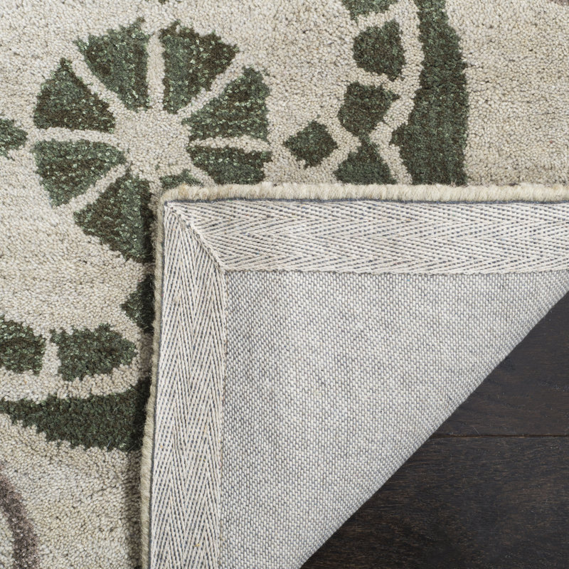 Tapis géométrique en laine / viscose touffeté à la main Eaton Wyndham, Rectangle 2 pi 6 po x 4 pi