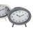 Modern & Contemporary Analog Metal Quartz Movement / Crystal Tabletop Clock in Black/White