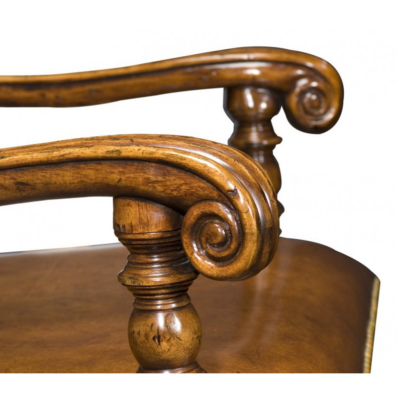 Chaise rembourrée en cuir véritable Country Club