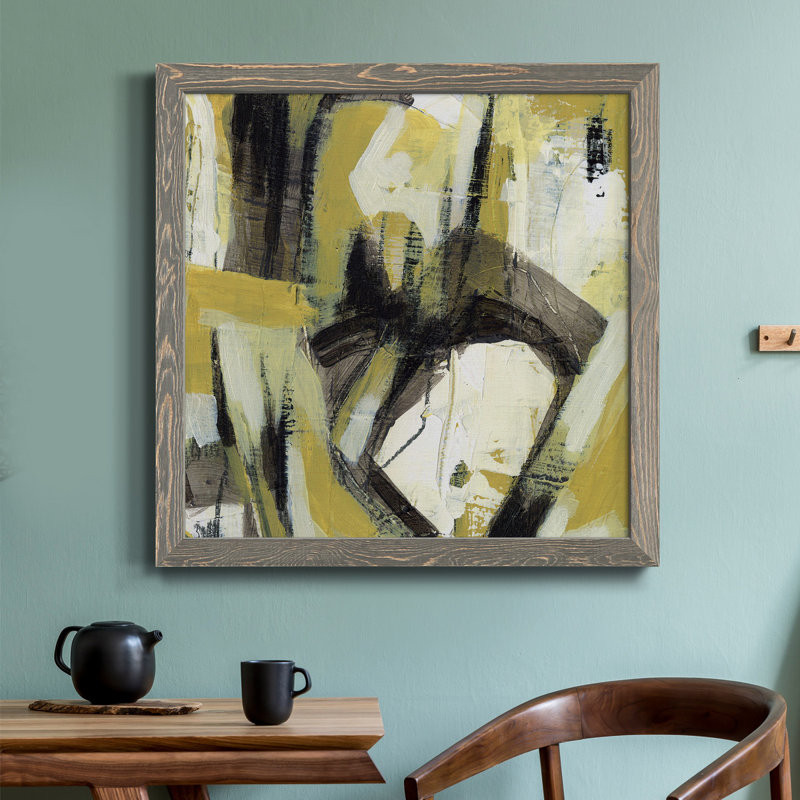 Toile encadrée Citron Rhythm I-Premium - prête à être accrochée, H 27,5 po x l 27,5 po x P 1,5 po, Cadre gris