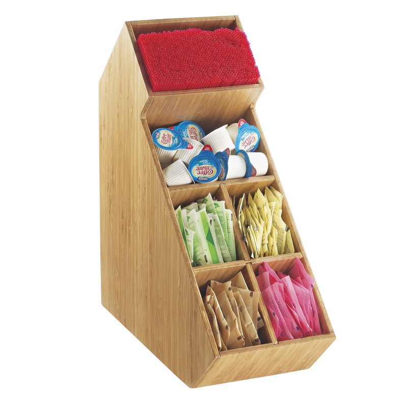 Bamboo Stir Stick and Condiment Organizer