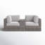 Causeuse d'extérieur avec coussins de 79 po de large Tonioni-1047939876