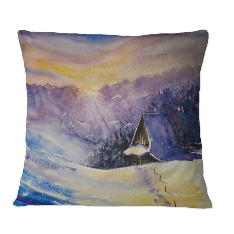 Coussin décoratif mauve Sunset, 18 po x 18 po