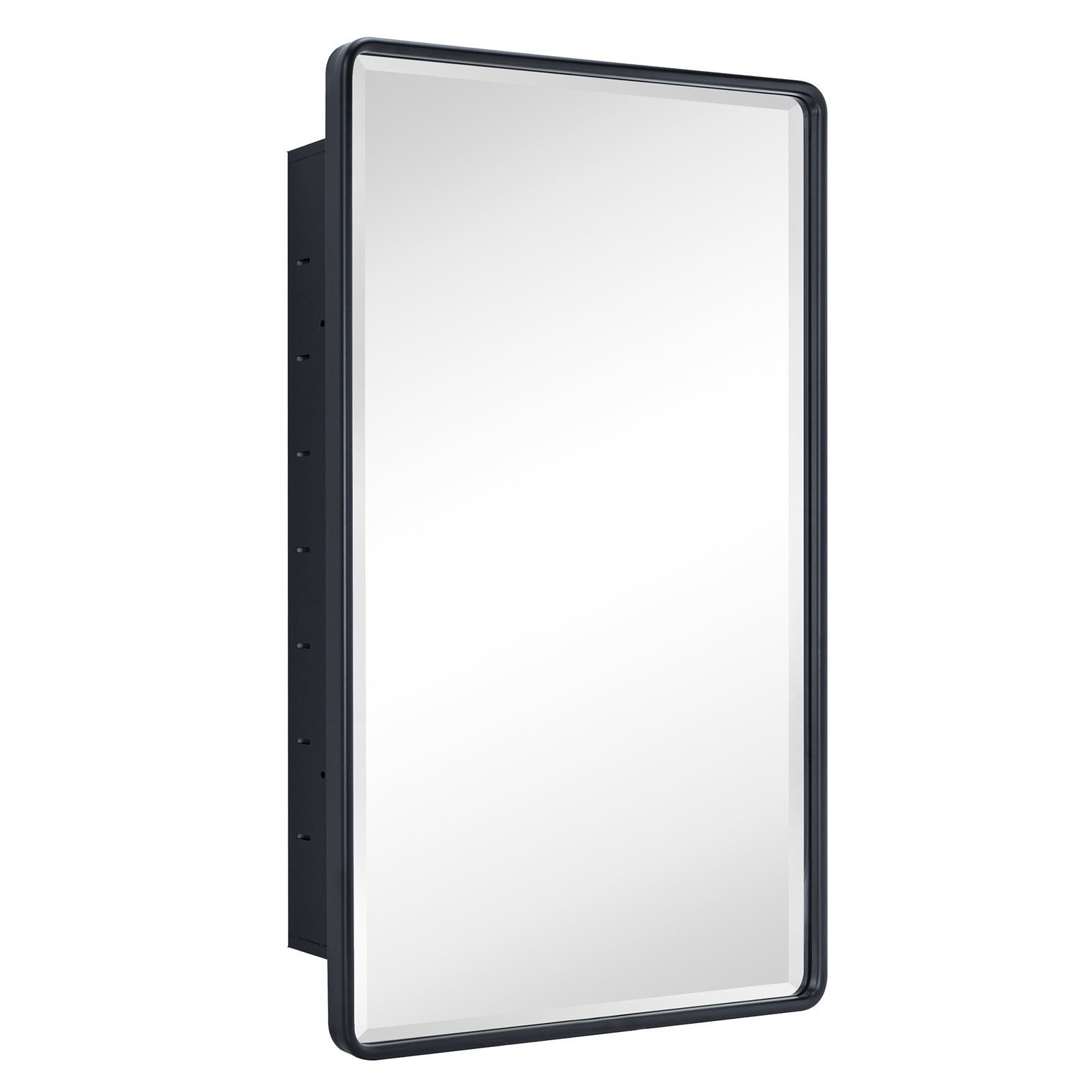 Recessed Medicine Cabinet, Black, 30'' x 20''