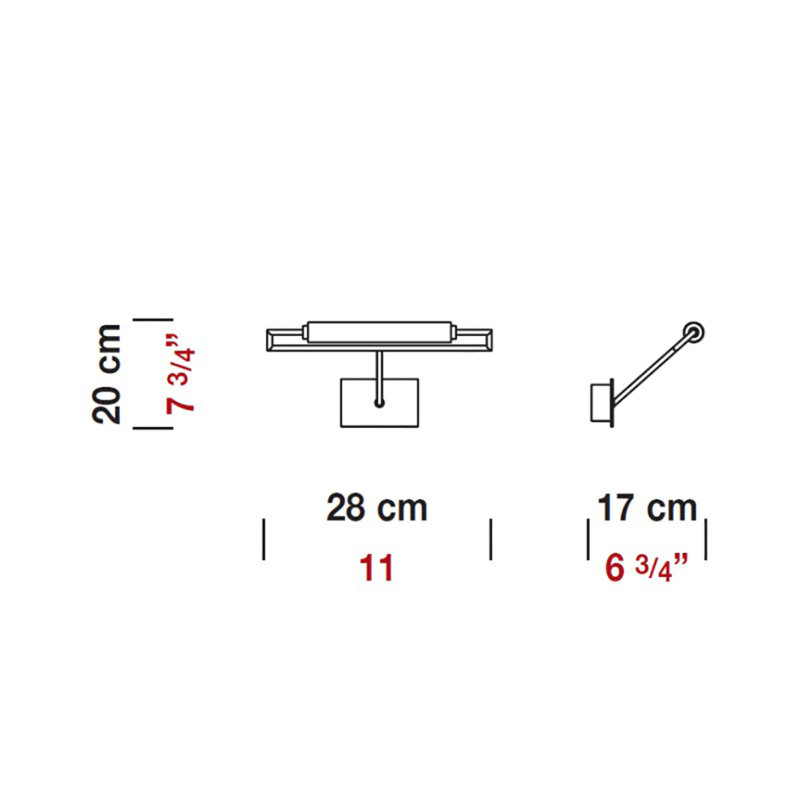Glim 1-Light Armed Sconce, 7.75'' H x 11'' W x 6.75'' D