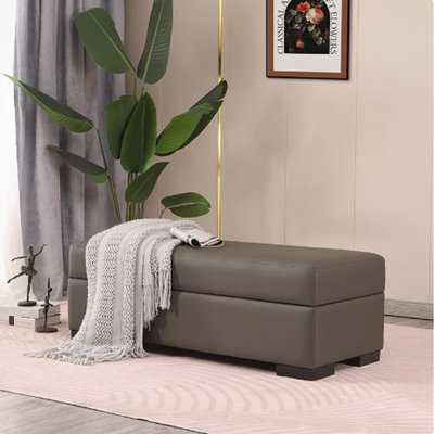Banc de rangement rectangulaire avec range-chaussures