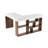 Modern Study Desk with Walnut & White Finish, 51.2 x 28.3 x 28.7 inches | 100% Melamine Coated Chipboard, Thickness: 0.7 inches | Stylish & Functional Design for Home Office & Study Spaces, Durable & Elegant-1169541191