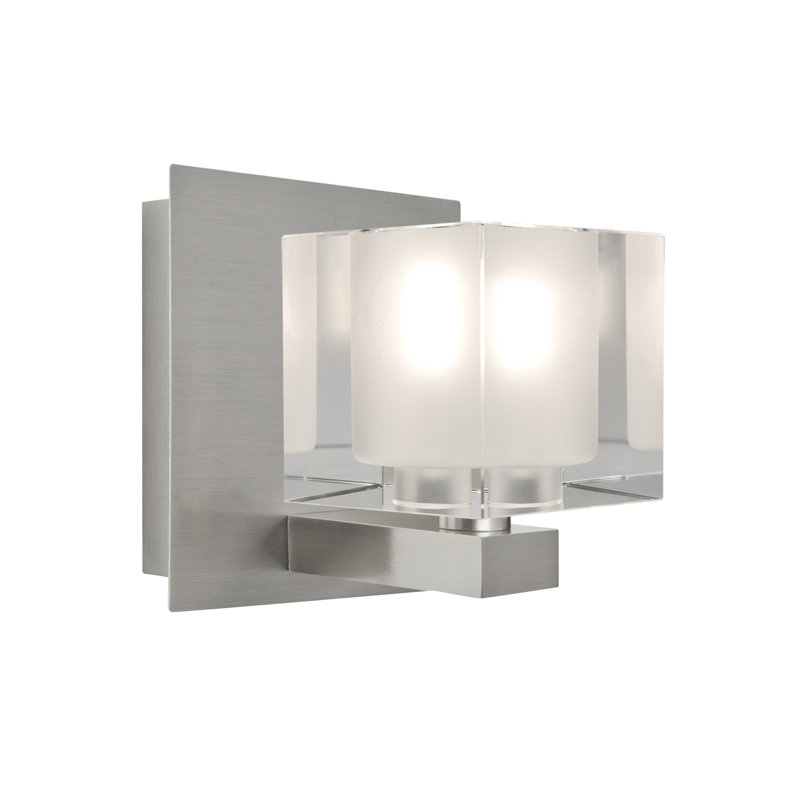 Rockwell Dimmable Bath Sconce, Satin Nickel, LED