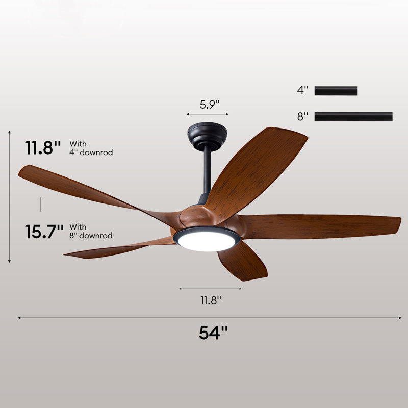 Ventilateur de plafond 54 "avec lumière